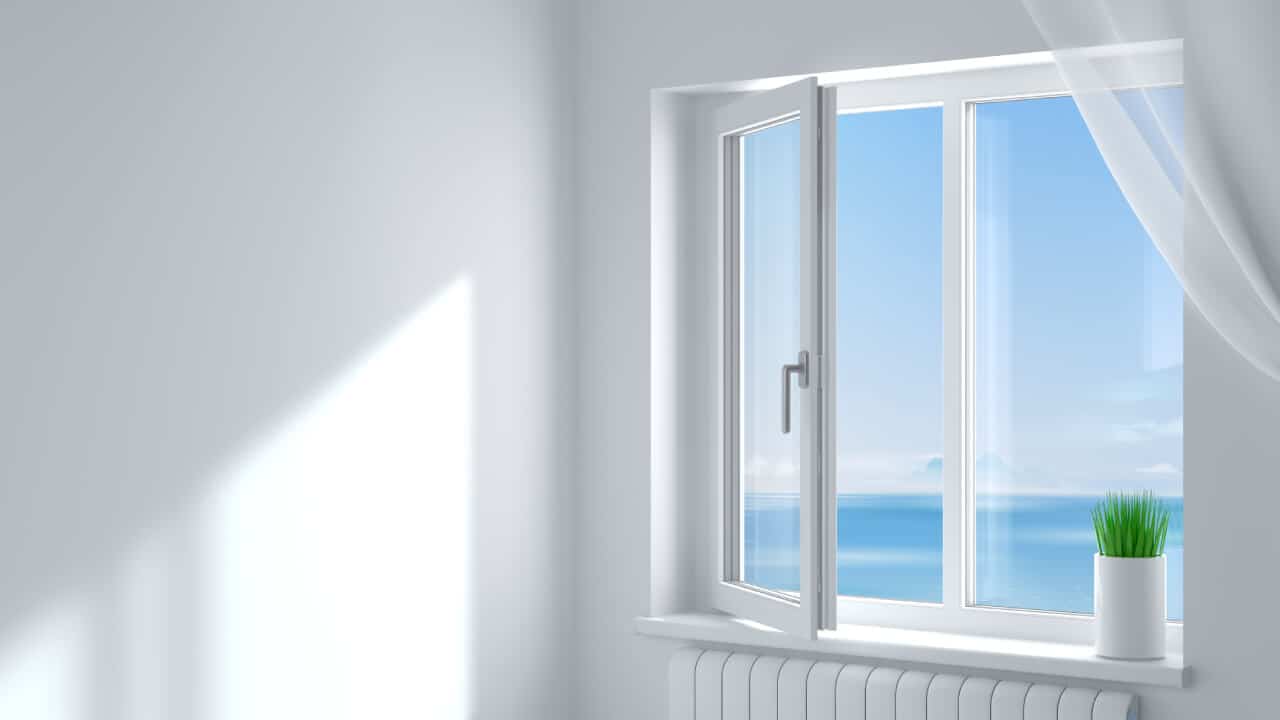 Double glazing windows white uPVC